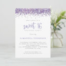 Search for purple sweet 16 invitations Sparkle