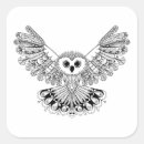 Search for owl mandala stickers Zen doodle style