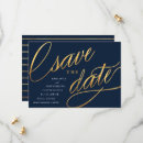 Search for blue gold save the dates Simple