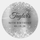 Search for 90th birthday stickers Glitter