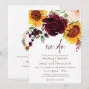Search for sunflower burgundy rose invitations Country