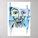 Search for faces posters Watercolor