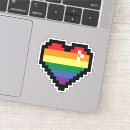 Recherche de coeur pixel autocollants 8 bits