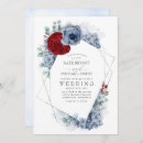 Search for dusty blue and burgundy wedding invitations Couple