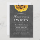 Search for sunflower housewarming party invitations Chalkboard
