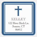 Search for religious address stickers Blue