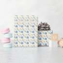 Recherche de fleurs bleu papier cadeau Florale