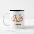 Search for initial v mugs Gold