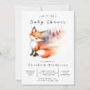 Search for watercolor fox baby shower invitations Autumn