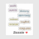 Search for school subject stickers Back to school