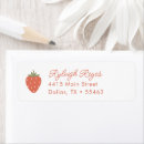 Search for strawberry return address labels Birthday party