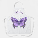 Search for purple butterfly aprons Watercolor