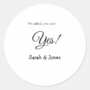 Search for she said yes stickers Calligraphy typography elegant romantic