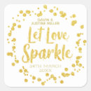 Recherche de gold confetti wedding stickers Points