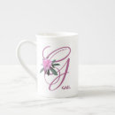 Search for monogram pink flowers mugs Daughter