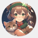 Search for anime cat girl stickers Kitten
