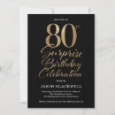 Search for surprise 80th birthday invitations Modern