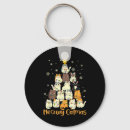Search for cat in tree keychains Santa