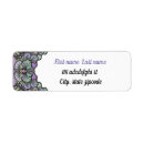 Search for purple pansy return address labels Pink