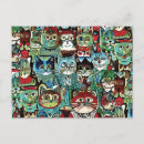 Recherche de chat anthropomorphe cartes postales Chats anthropomorphiques