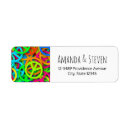 Search for peace sign return address labels Hippie