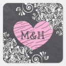 Search for black and pink wedding stickers Heart