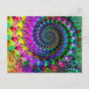 Search for fractal pattern postcards Psychedelic