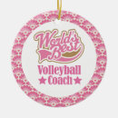 Search for volleyball coach ornaments For her
