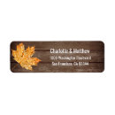 Search for rustic wood wedding return address labels Leaves