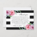 Search for white flower thank you cards Black and white