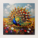 Recherche de paon bleu puzzles Plumes de paon