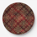 Search for vintage christmas paper plates Red