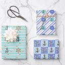 Recherche de ancre de bateau papier cadeau Bleu