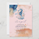 Search for seahorse baby shower invitations Pink