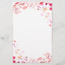 Search for floral border stationery paper Pink