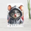 Recherche de rongeurs vœux cartes Aquarelle