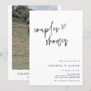 Search for modern couples shower invitations Black and white