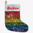 Search for rainbow christmas stockings Glitter