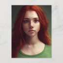 Search for red haired postcards Lady