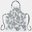 Search for black and white drawing aprons Floral