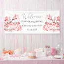 Search for pink flowers welcome wedding signs Cherry blossom