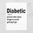 Recherche de diabète drôle cartes postales Sucre