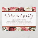 Search for red rose retirement party invitations Burgundy