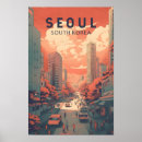 Recherche de séoul posters Voyage rétro vintage