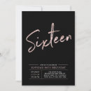Recherche de 16 anniversaire invitations Noir