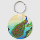 Search for peafowl round keychains Peahen