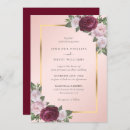 Search for burgundy and blush pink wedding invitations Modern