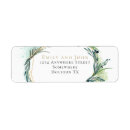 Search for black and gold wedding return address labels Botanical
