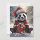Search for panda christmas cards Santa
