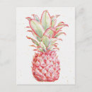Recherche de ananas roses cartes postales Aquarelle